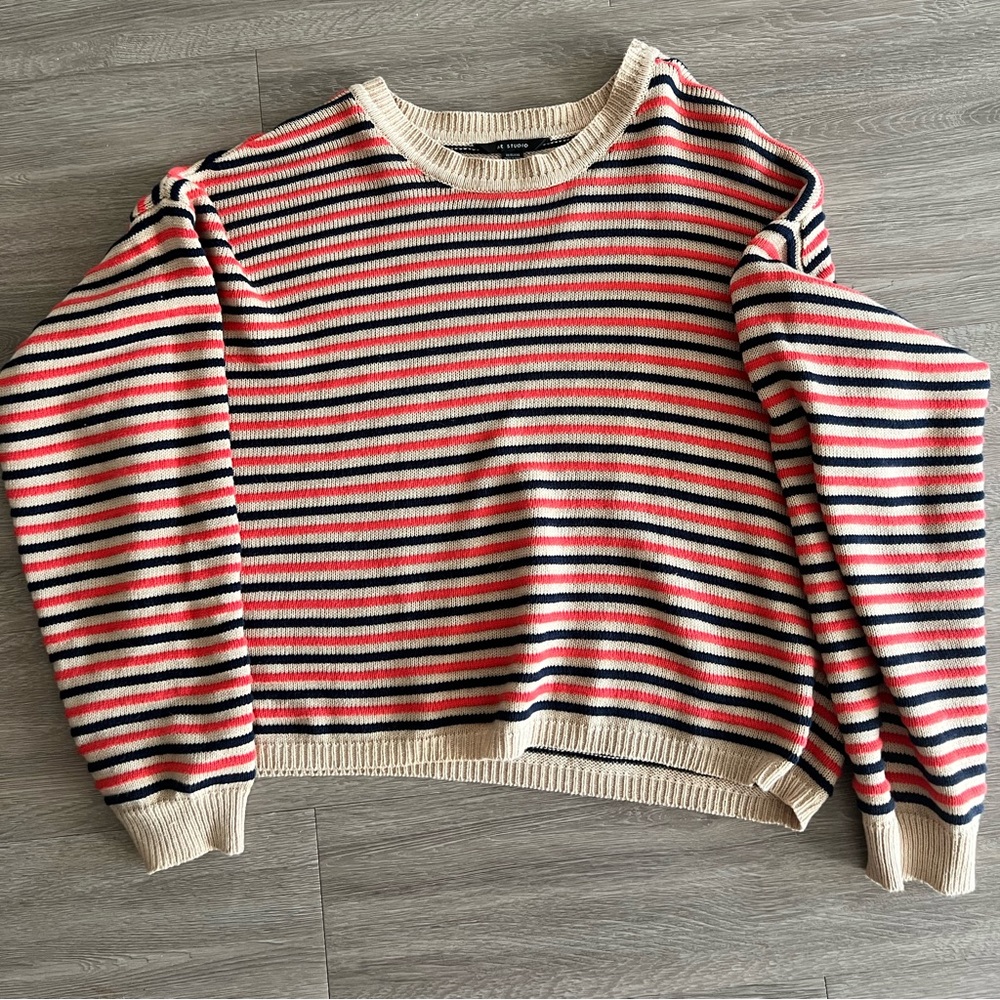 American Eagle (AE Studio) Multi-Color Stripped Sweatshirt